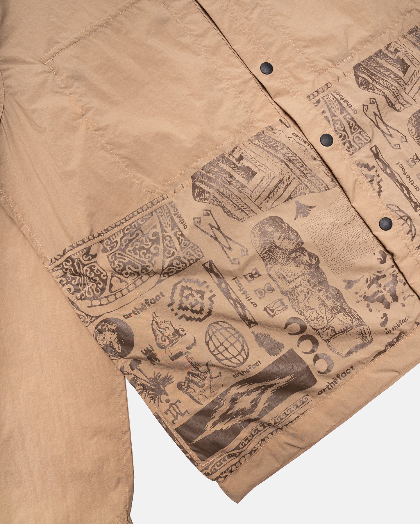 ARU CAMP SHIRT - SAHARA MOCCA