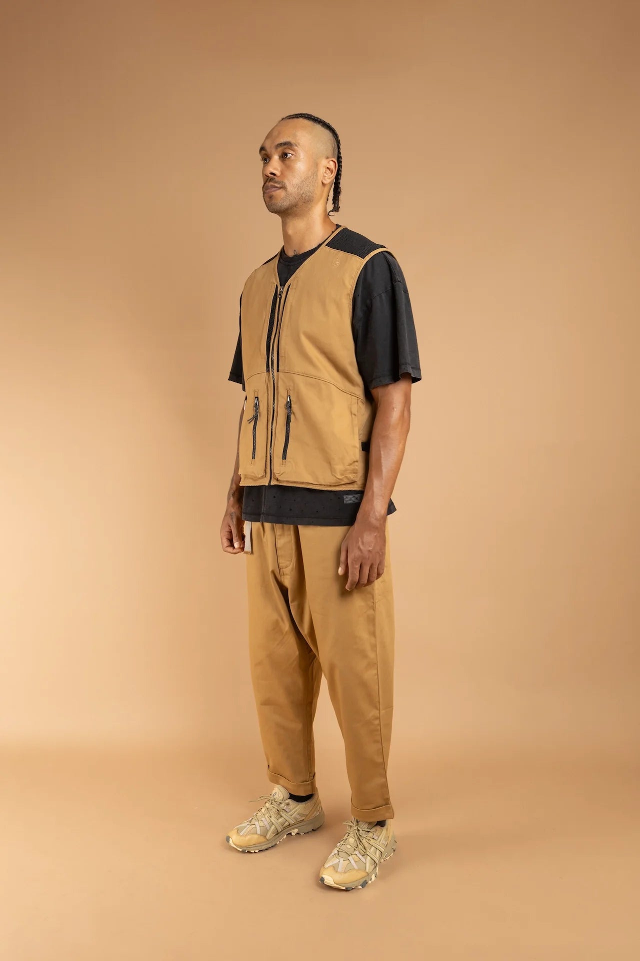 ARAFURU CCC UTILITY VEST - DARK MUSTARD