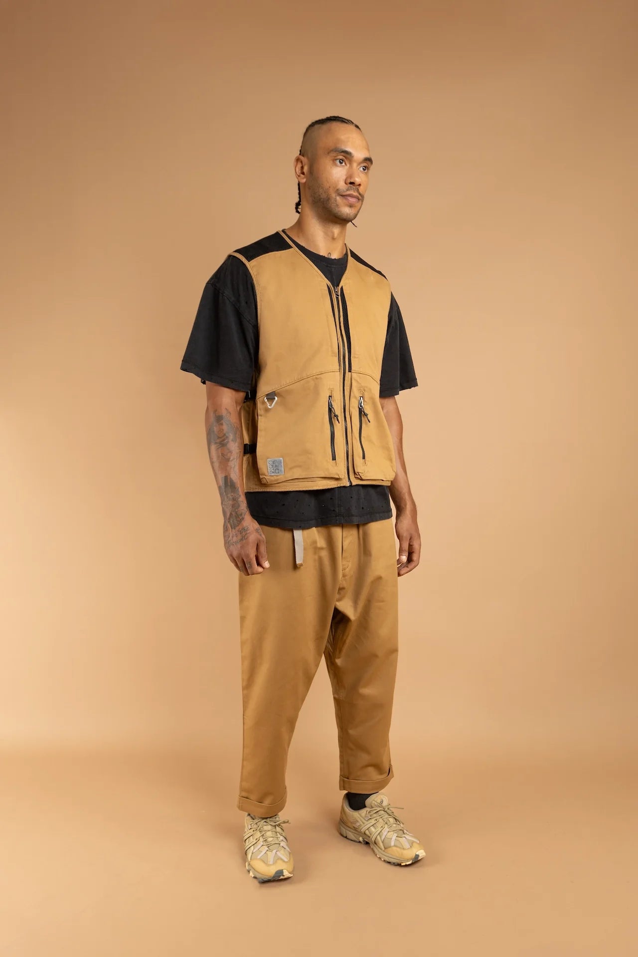 ARAFURU CCC UTILITY VEST - DARK MUSTARD
