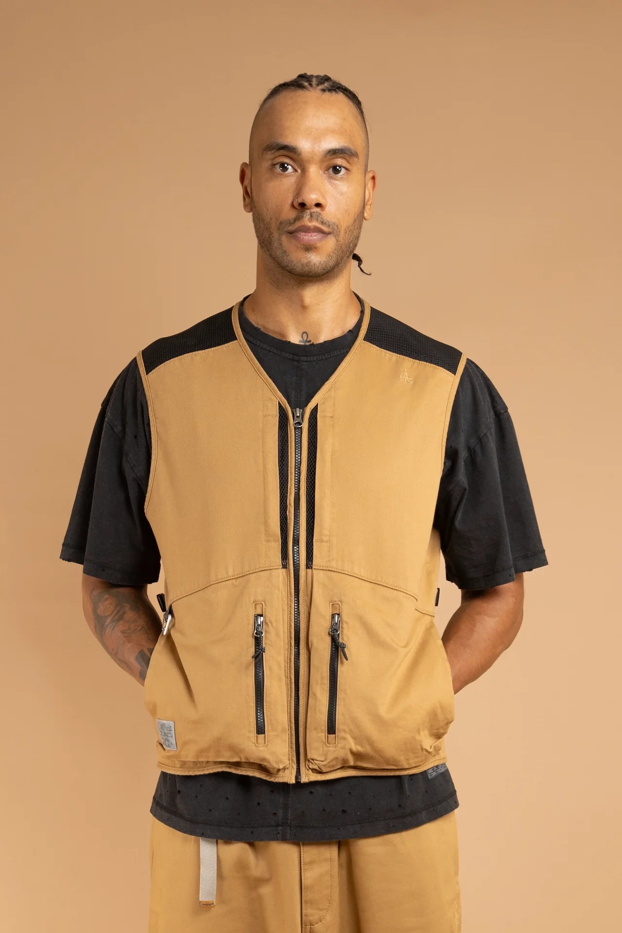 ARAFURU CCC UTILITY VEST - DARK MUSTARD