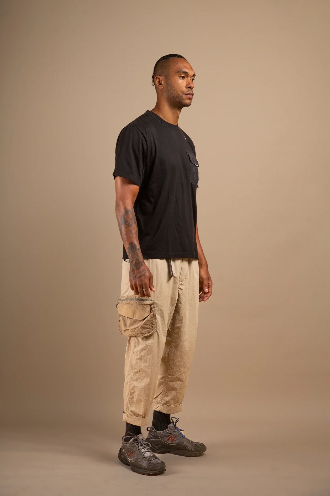 KALA POCKET TEE - JET BLACK