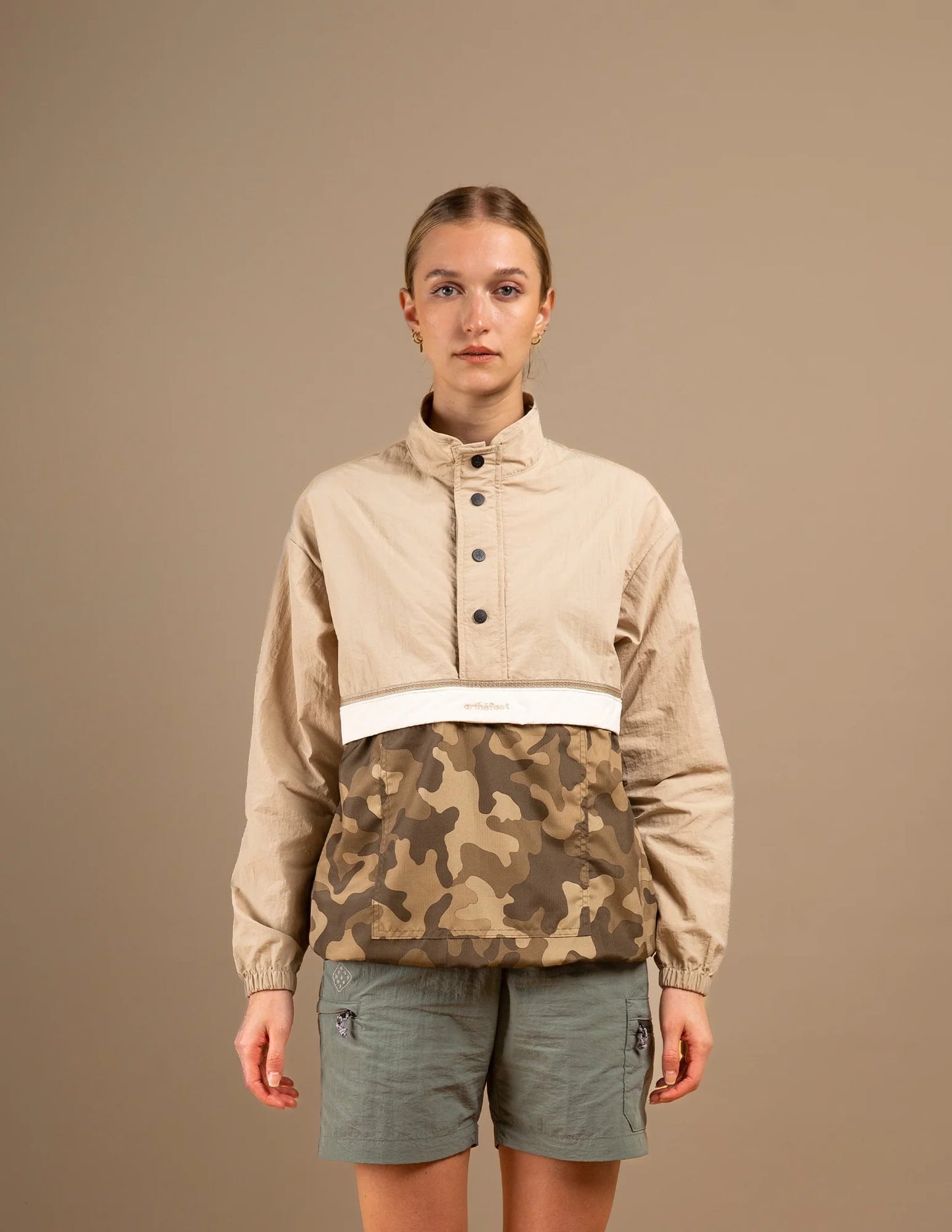 RINCA ANORAK JACKET - BROWN CAMO